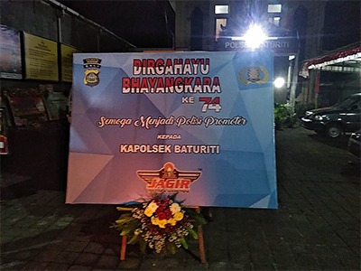 Karangan Bunga untuk Hut Bhangkara ke 74, Karangan Bunga untuk Hut Bhangkara ke 74,